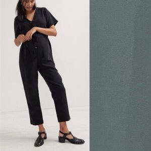 Hatch Collection Noelle Maternity Blue Nursing Friendly Jumpsuit Blue XS